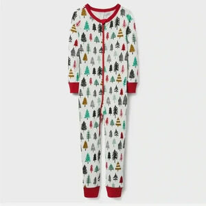 Gymboree Unisex Christmas Tree Pajama 1pc Christmas Holiday 100% Cotton
